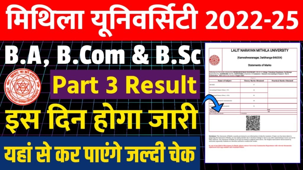 LNMU Part 3 Result 2022-25 LNMU Part 3 Result 2022-25